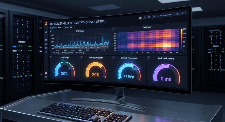 linux server monitoring grafana prometheus einrichten 2026 telemetry dashboard
