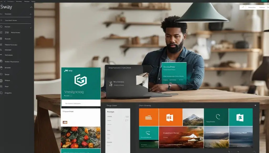 Microsoft Sway Benutzeroberfläche