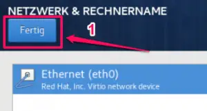 Letzter Schritt bei der Netzwerk-Einrichtung unter Centos