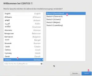 Die Sprache in der CentOS Installation richtig einstellen