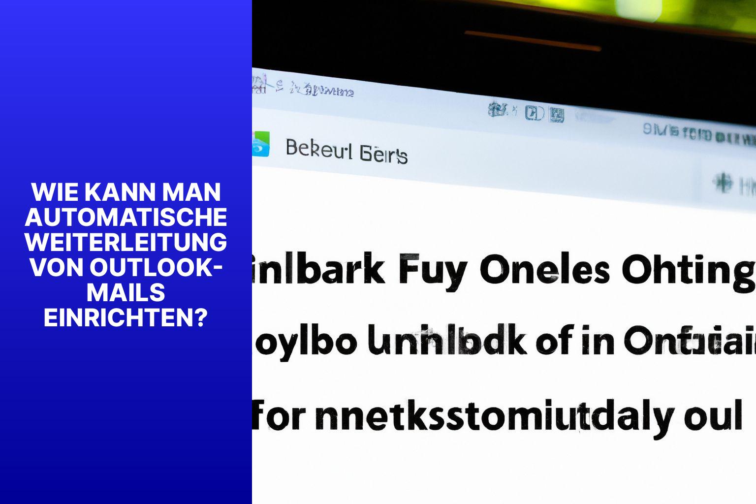 Wie kann man automatische Weiterleitung von Outlook-Mails einrichten? - outlook mail automatisch weiterleiten 