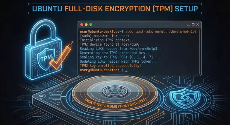 ubuntu 26.04 tpm encryption setup tutorial secure disk