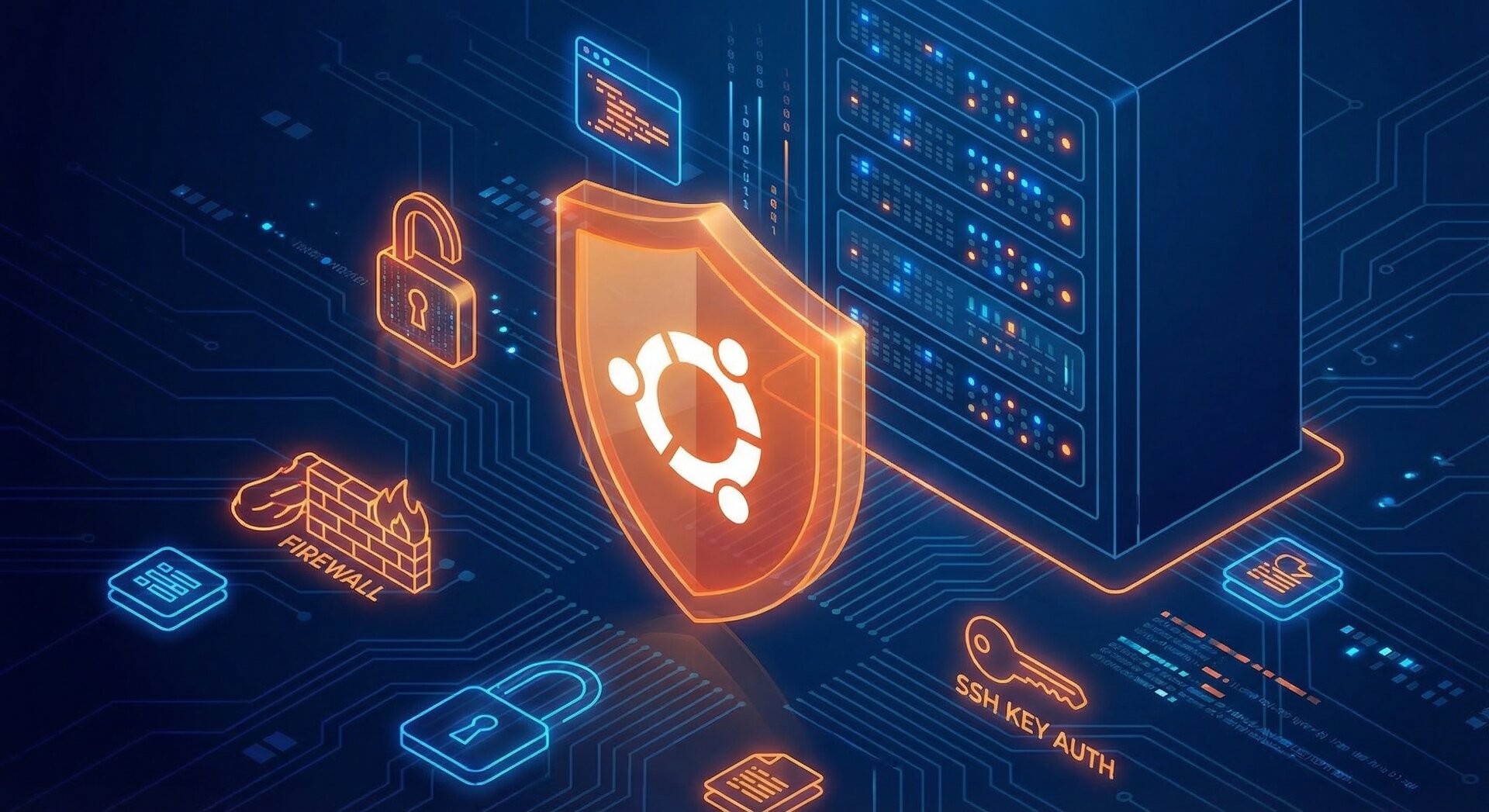 secure ubuntu server 2026 with UFW firewall and SSH key authentication