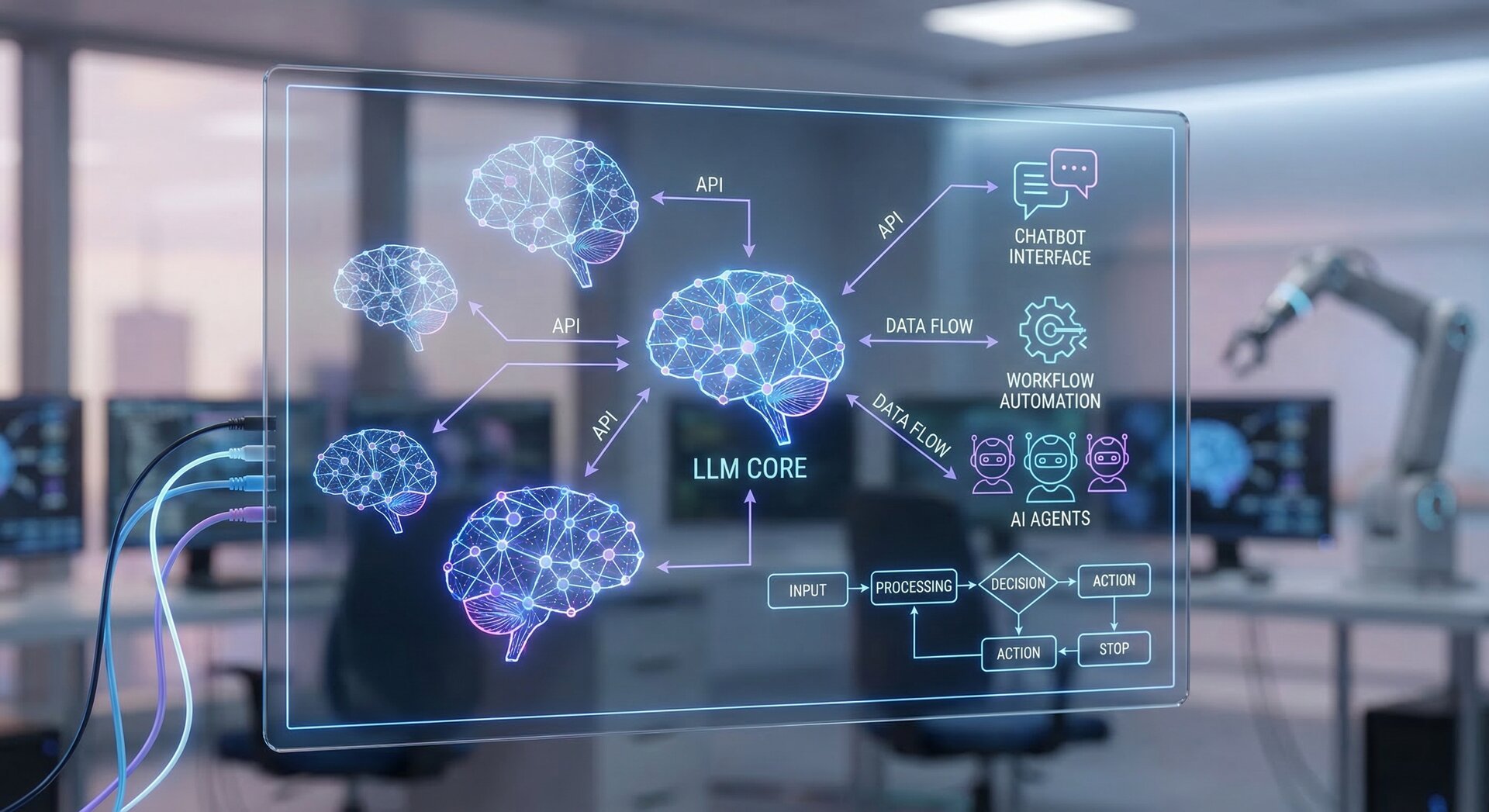 ai agent automation llm integration workflow chatbot neural network api