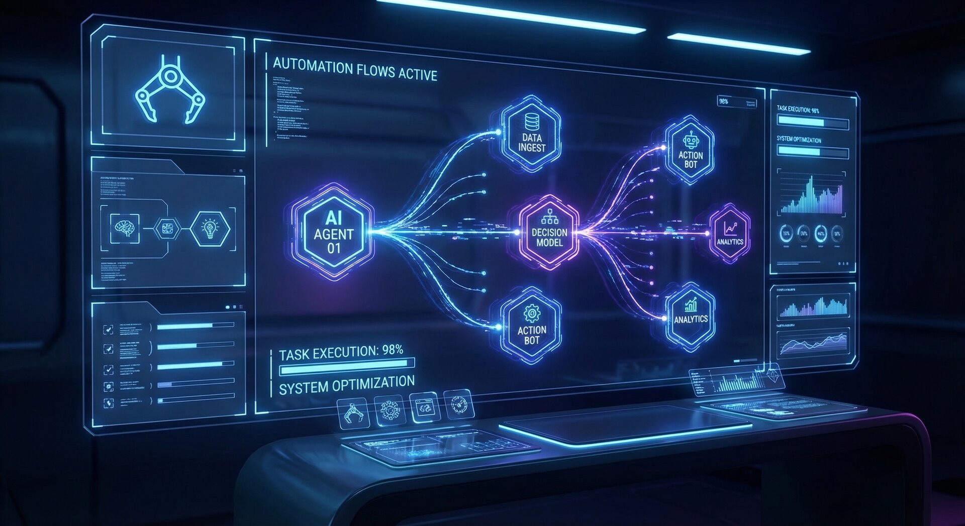 OpenClaw AI agent automation workflow with interconnected nodes