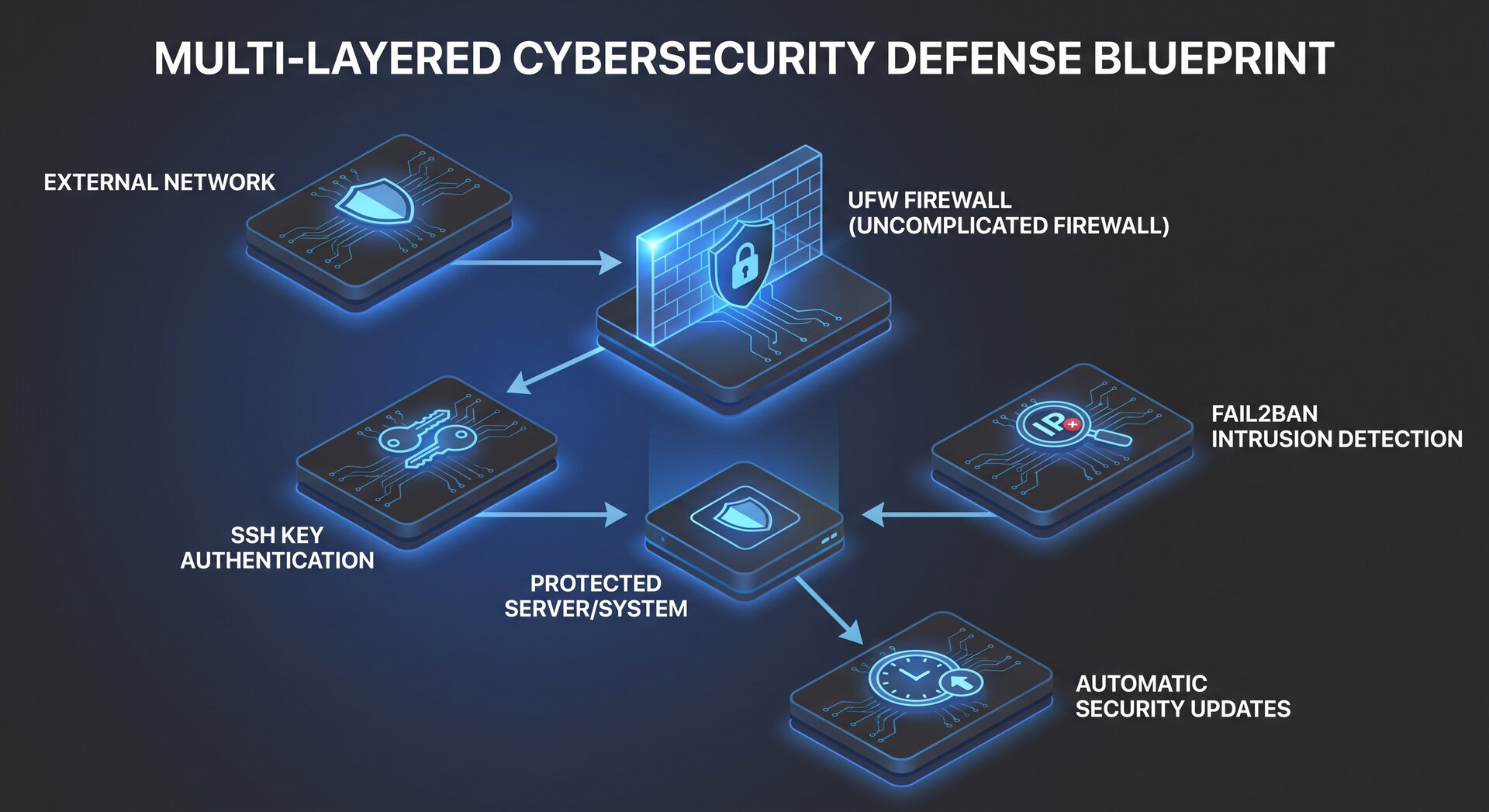 Ubuntu Server Hardening Guide 2026: Complete Production Security Setup 2 ubuntu server hardening guide 2026 - defense in depth layers