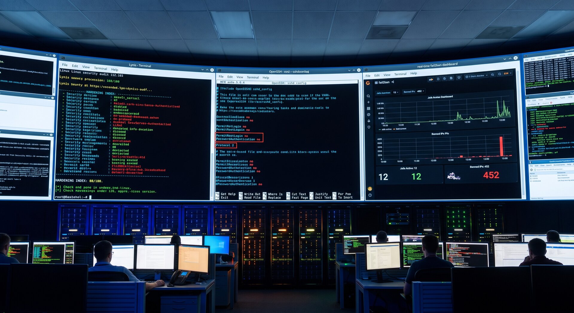 linux server security audit hardening guide 2026 terminal terminal dashboard