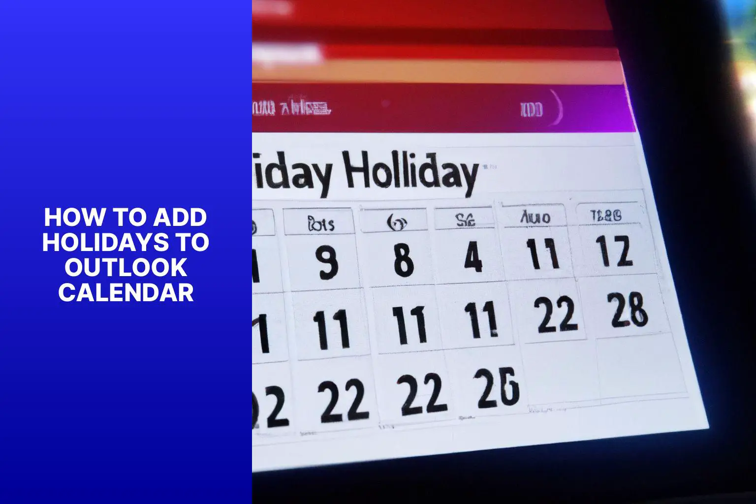 Adding Holidays to Outlook Calendar: The Step-by-Step Guide