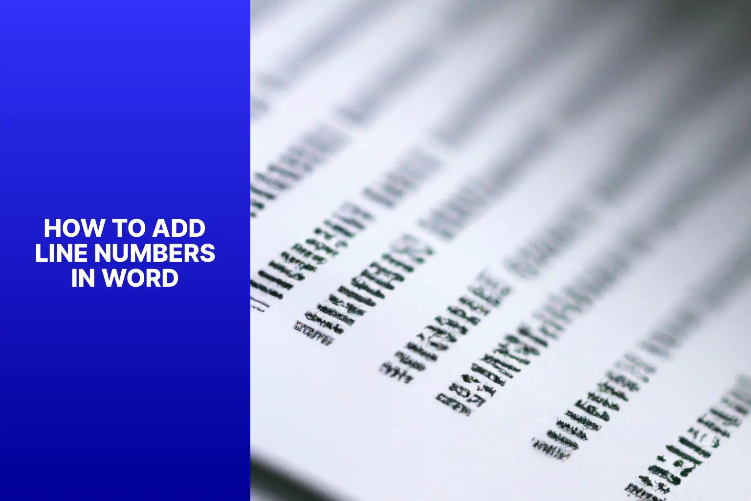 A Step-by-Step Guide: How to Add Line Numbers in Word