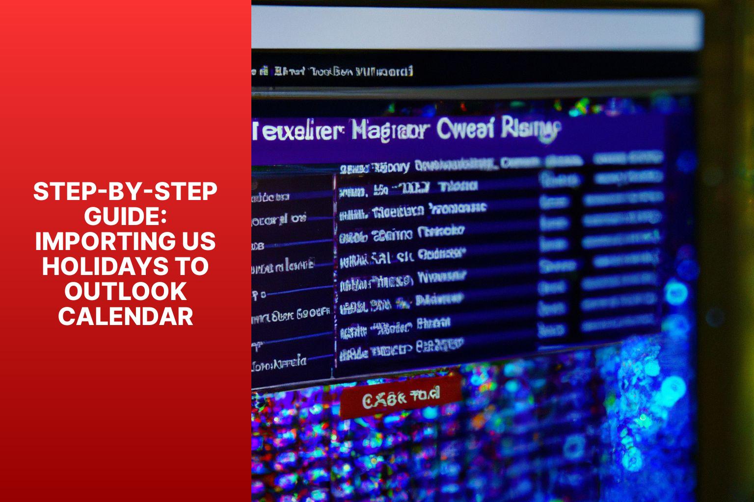 Step-by-Step Guide: Importing US Holidays to Outlook Calendar - how to add us holidays to outlook calendar 