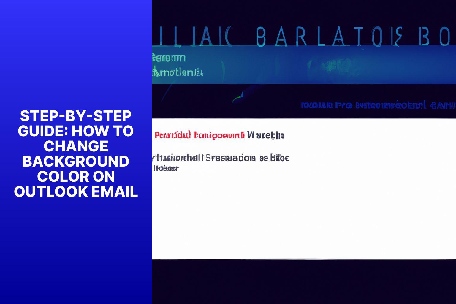 Step-by-Step Guide: How to Change Background Color on Outlook Email - how to change background color on outlook email 