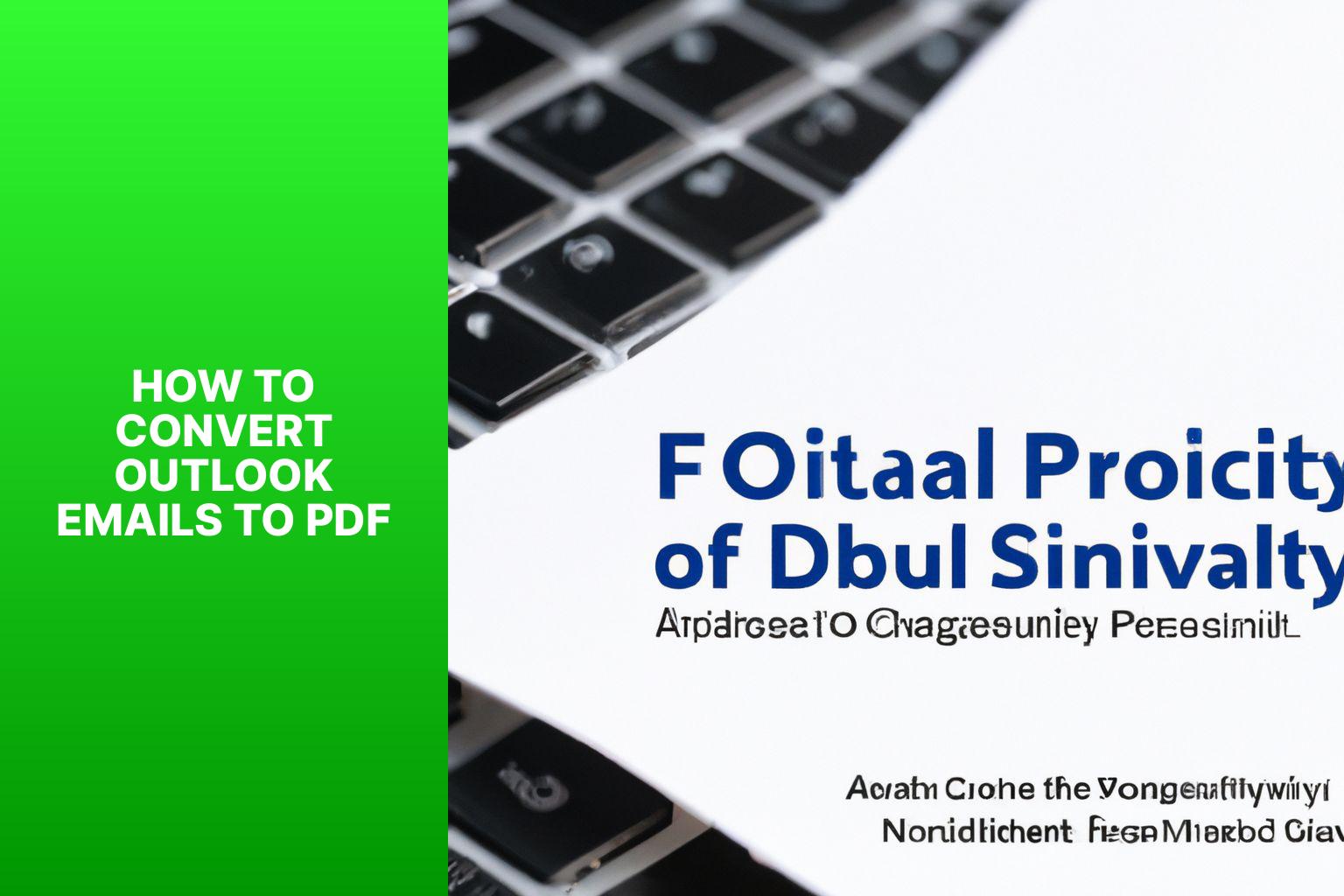 The Ultimate Guide: How to Convert Outlook Emails to PDF Easily