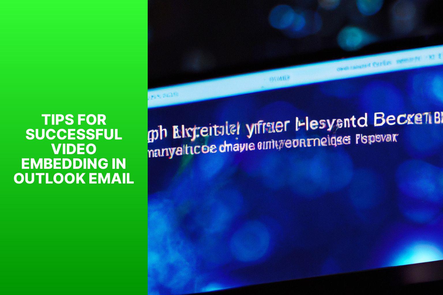 Tips for Successful Video Embedding in Outlook Email - how to embed a video in outlook email 