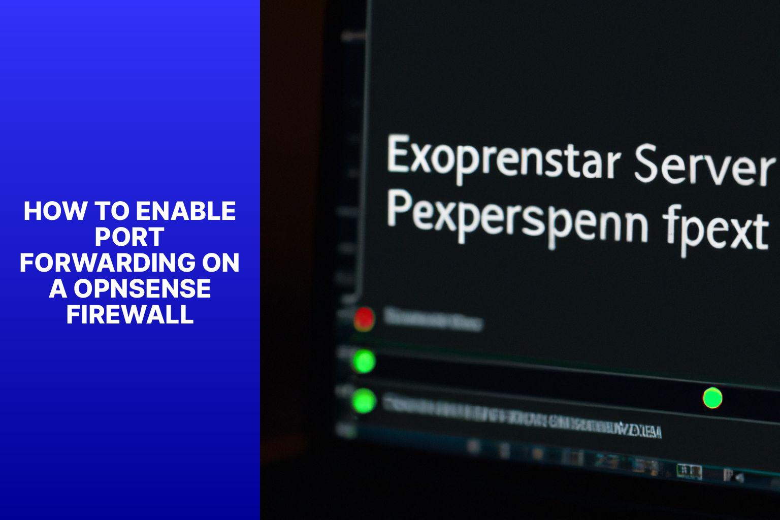 Step-by-Step Guide: Enabling Port Forwarding on OPNSense Firewall