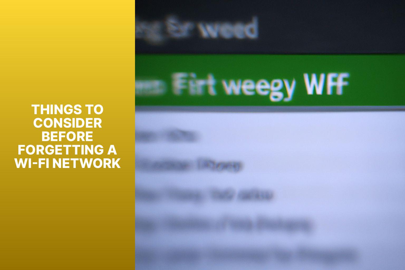 Things to Consider Before Forgetting a Wi-Fi Network - how to forget a wifi network on windows 10 