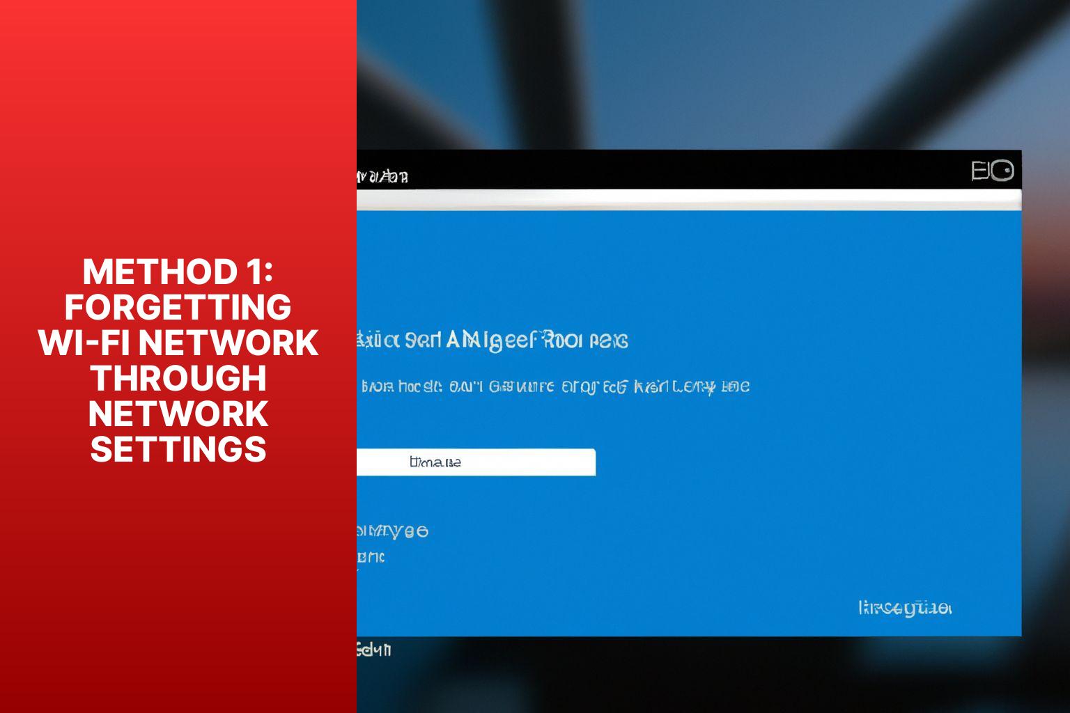 Method 1: Forgetting Wi-Fi Network through Network Settings - how to forget wifi network on windows 10 