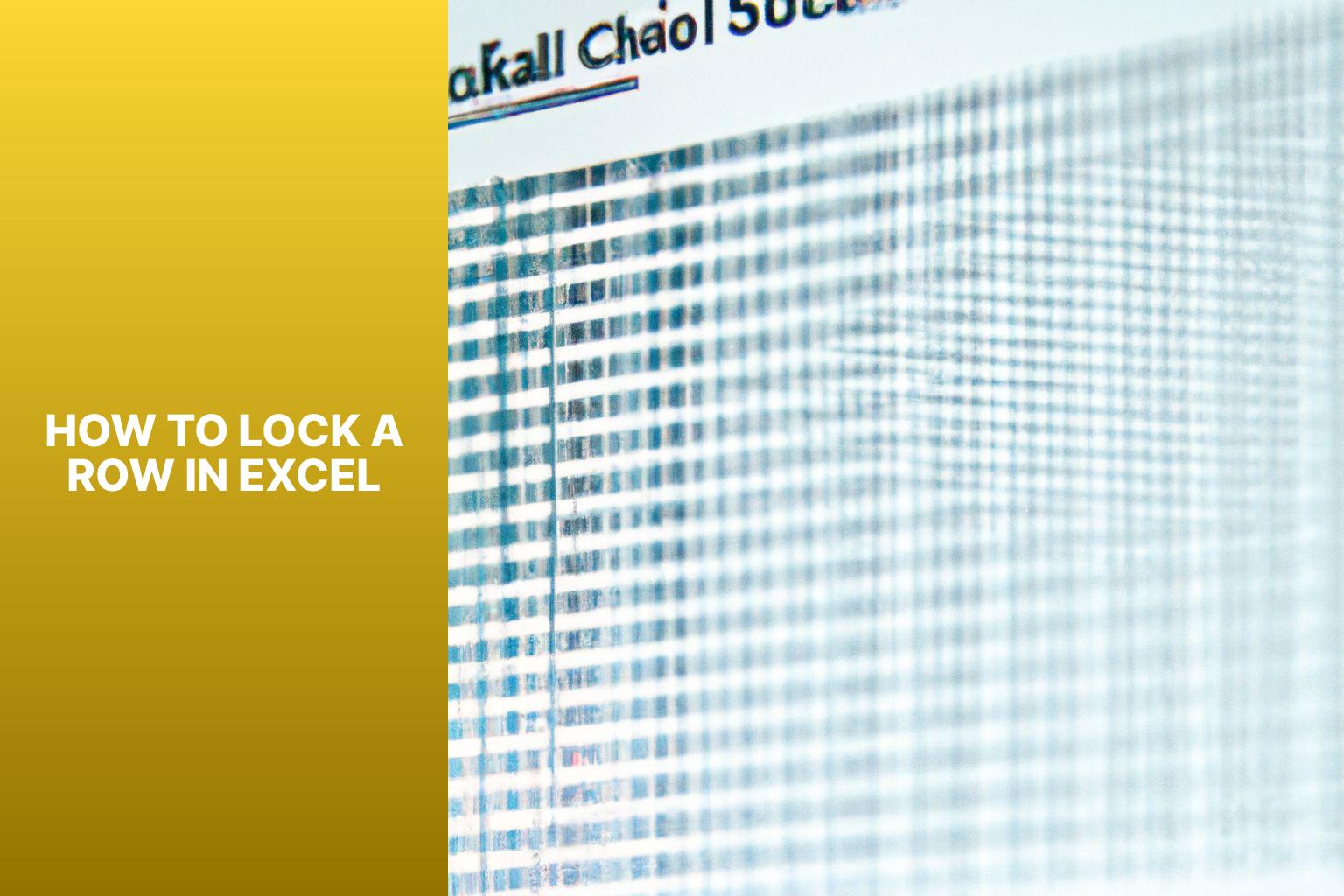 Mastering Excel: Learn How to Lock Rows in Excel for Easy Data Management