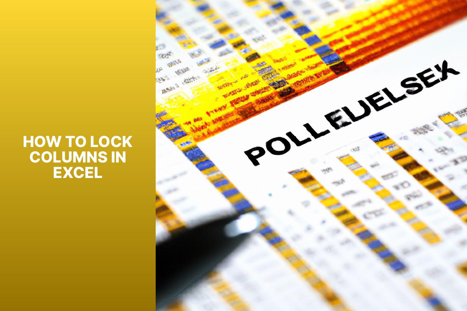 Step-by-Step Guide: How to Lock Columns in Excel for Enhanced Data Security