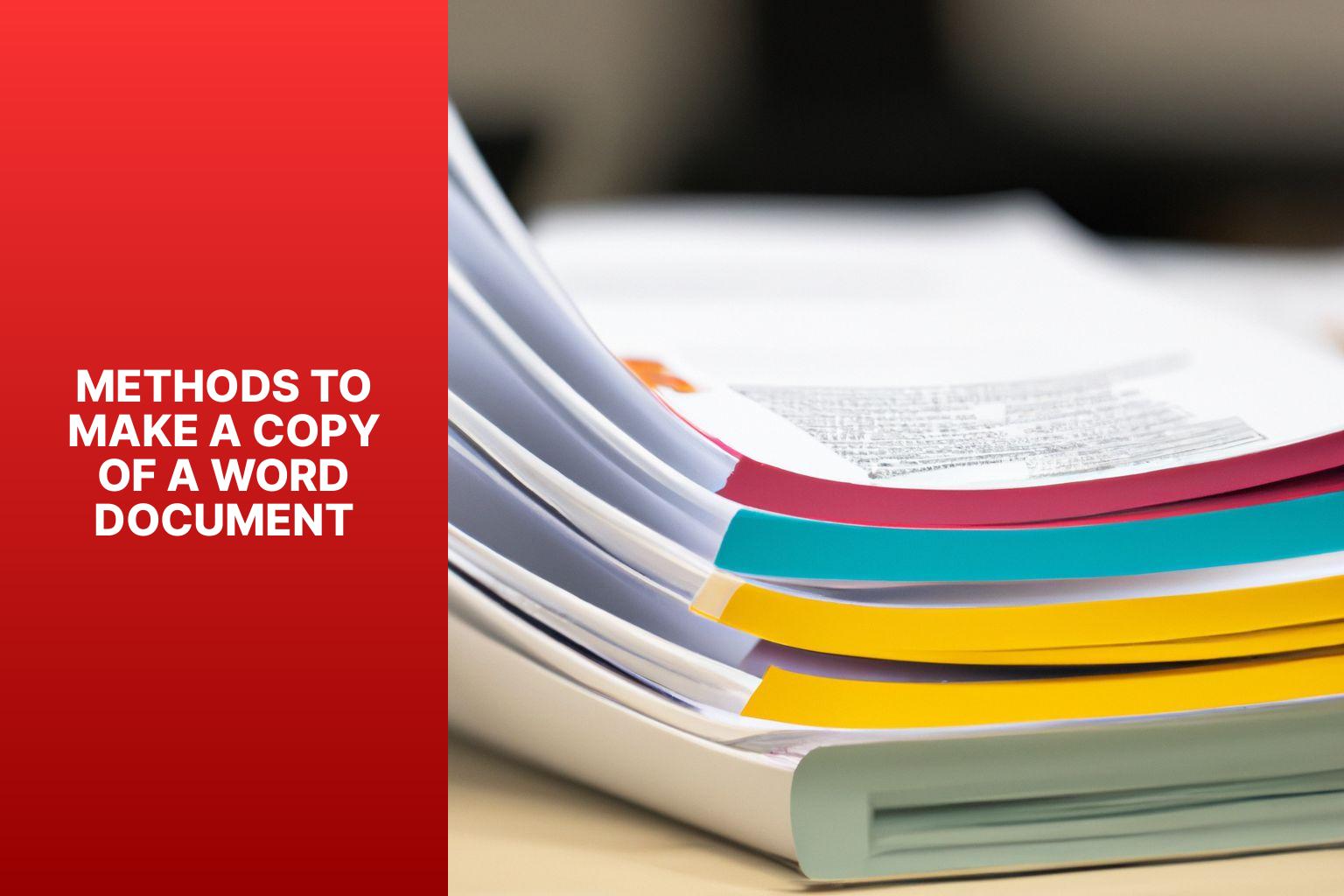 Methods to Make a Copy of a Word Document - how to make a copy of a word document 