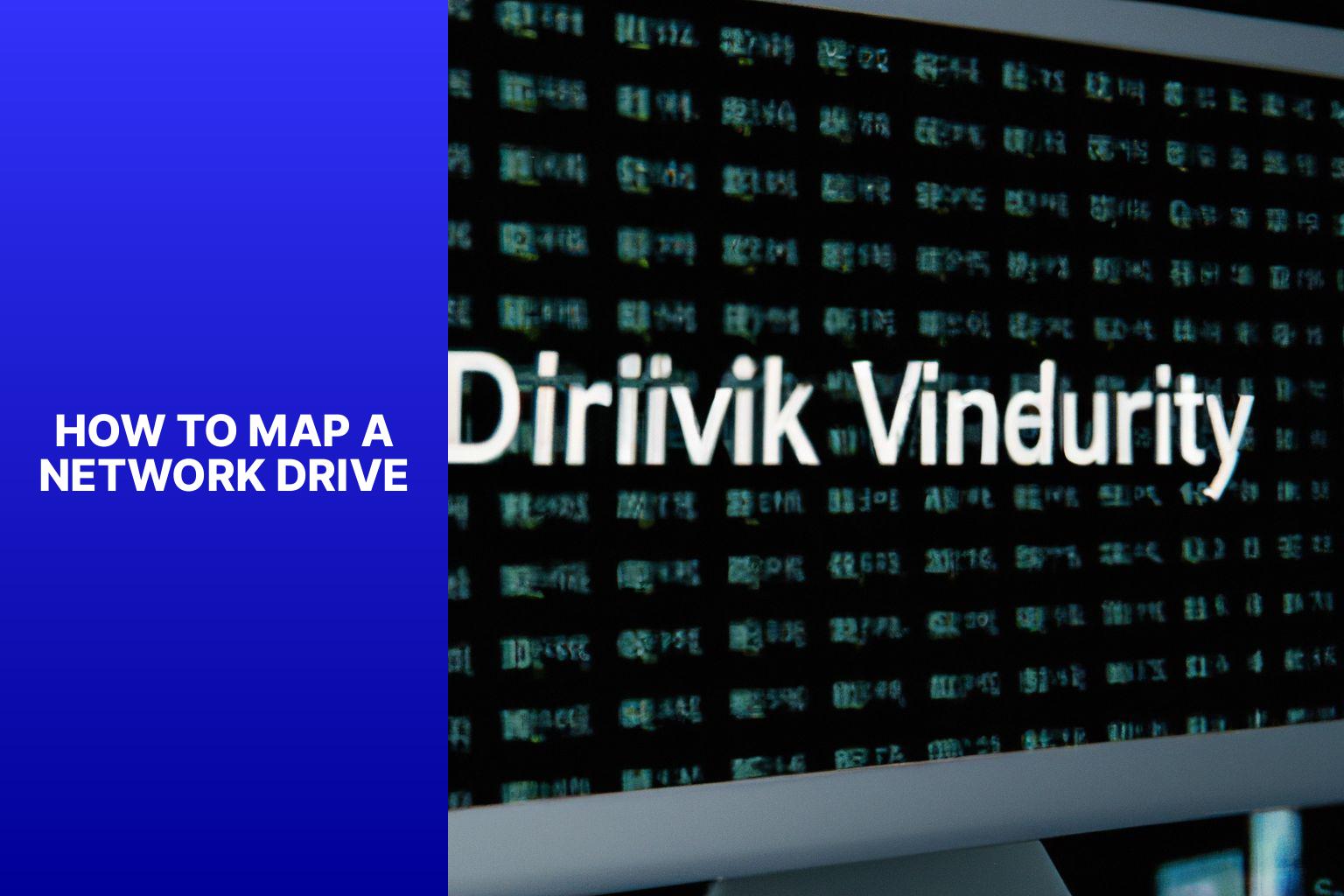 Map a Network Drive how to map a network