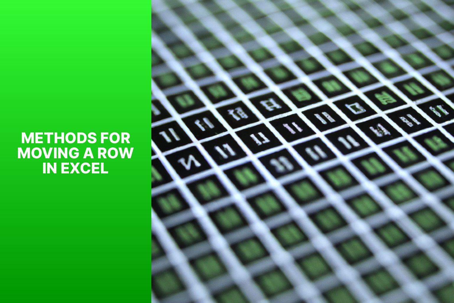 Methods for Moving a Row in Excel - how to move a row in excel 