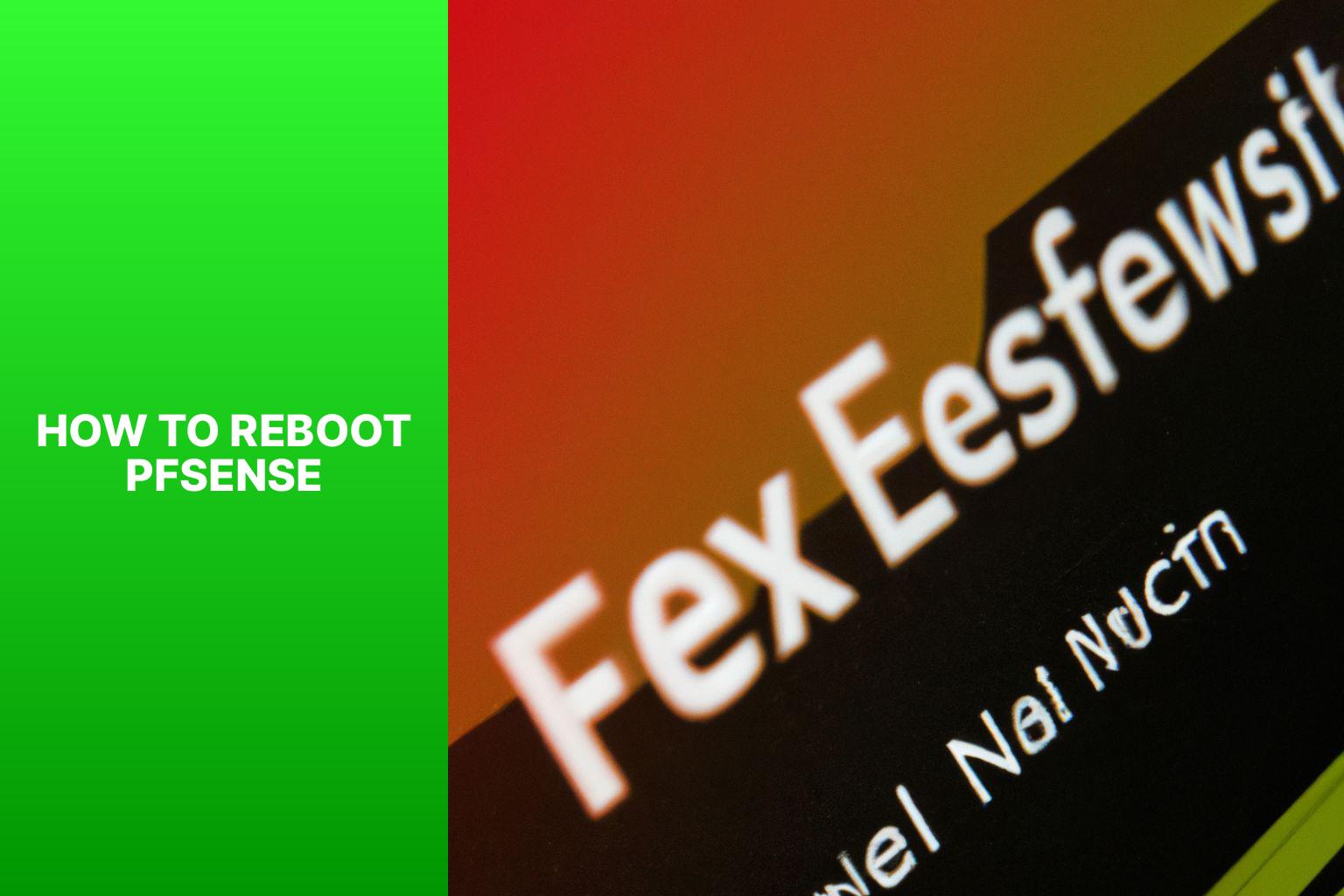 Learn How to Easily Reboot pfSense for Efficient Network Management