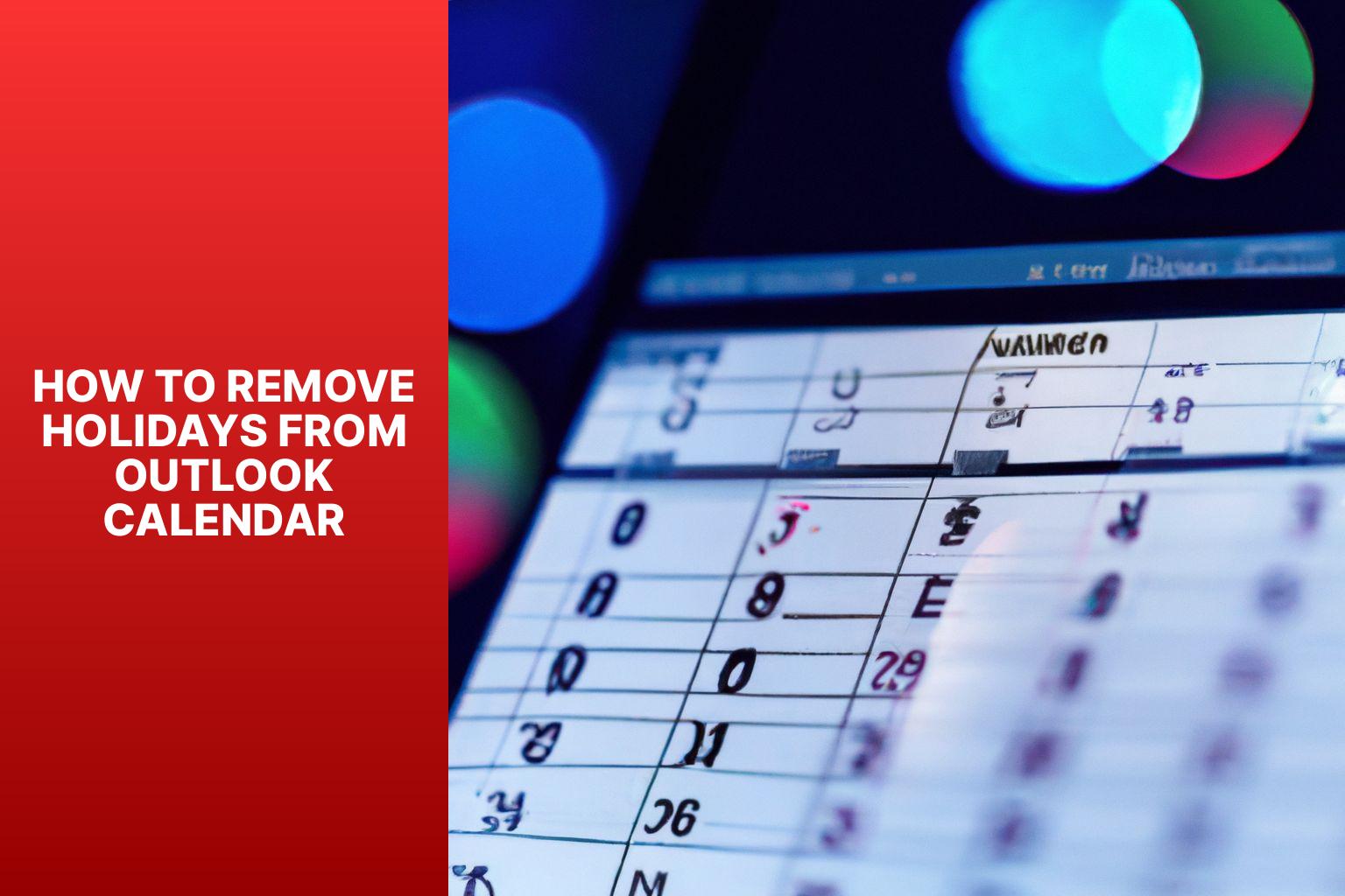 Efficiently Remove Holidays from Outlook Calendar: A Step-by-Step Guide