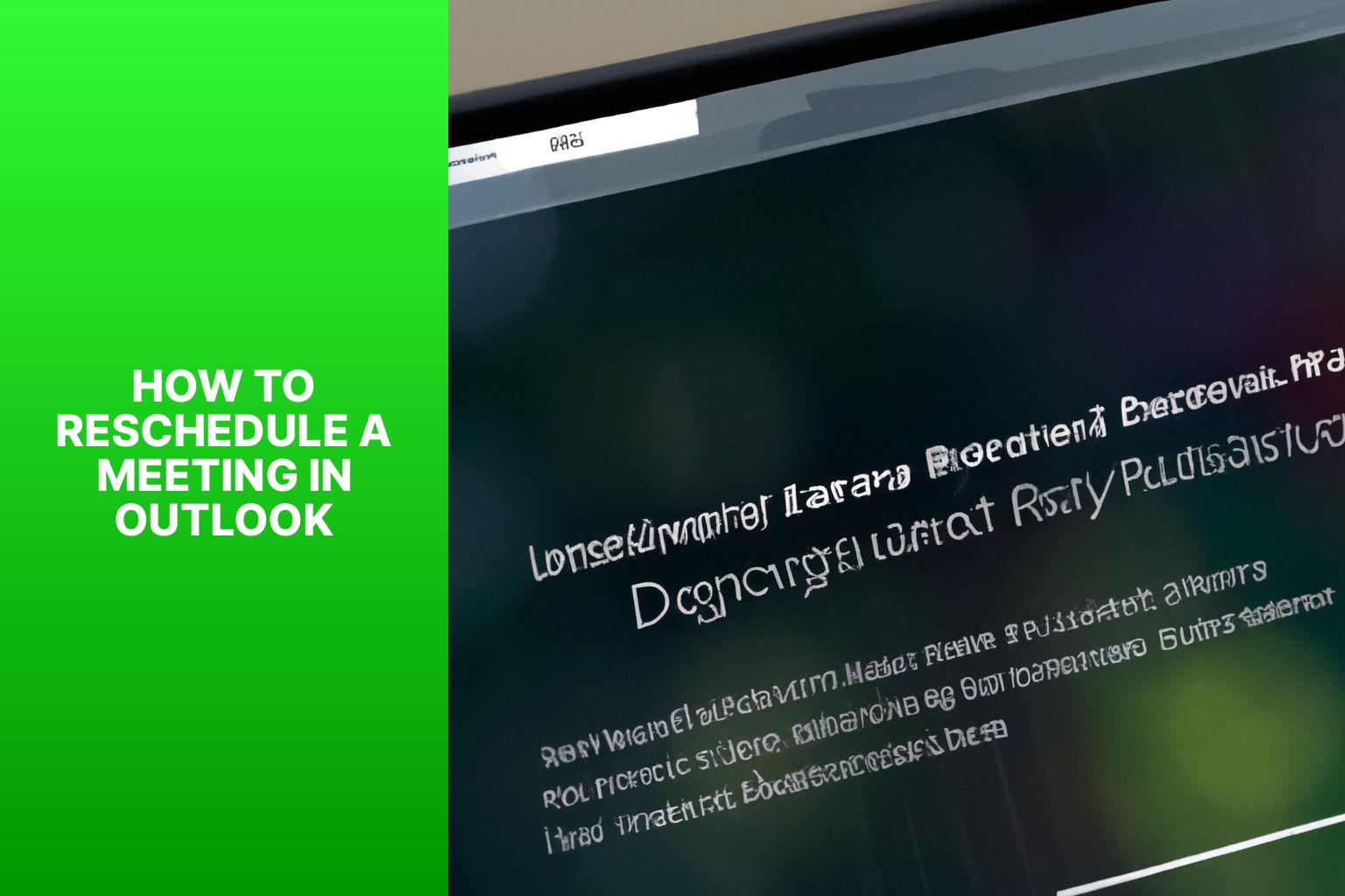 How to Reschedule a Meeting in Outlook: Step-by-Step Guide