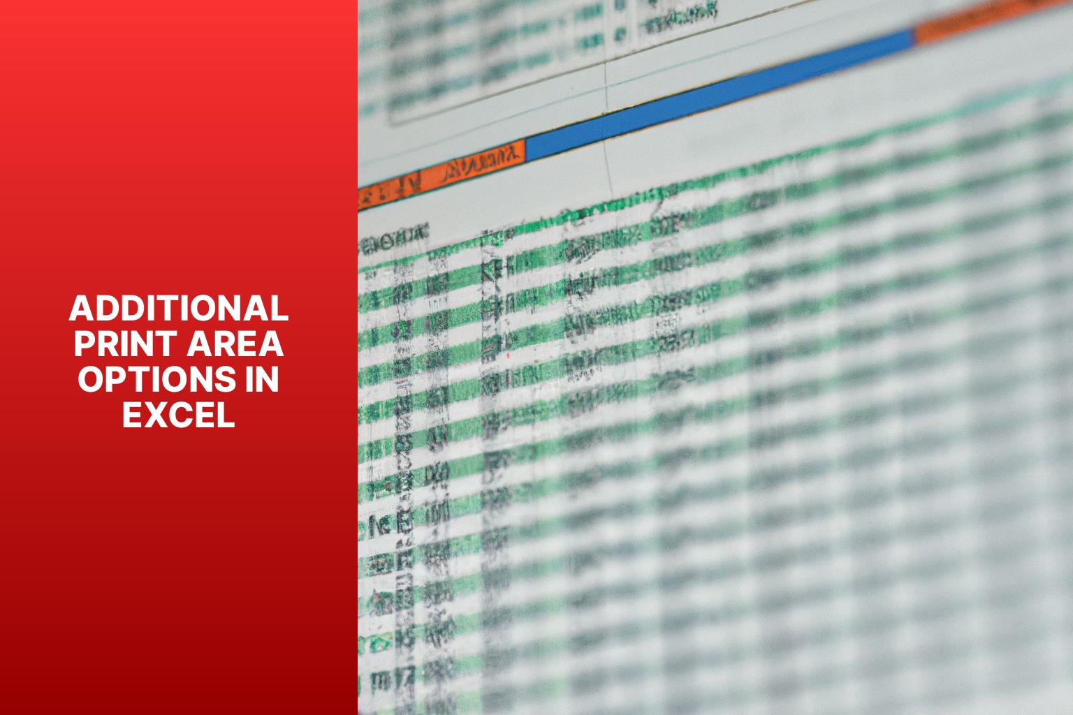 Additional Print Area Options in Excel - how to set print area in excel 