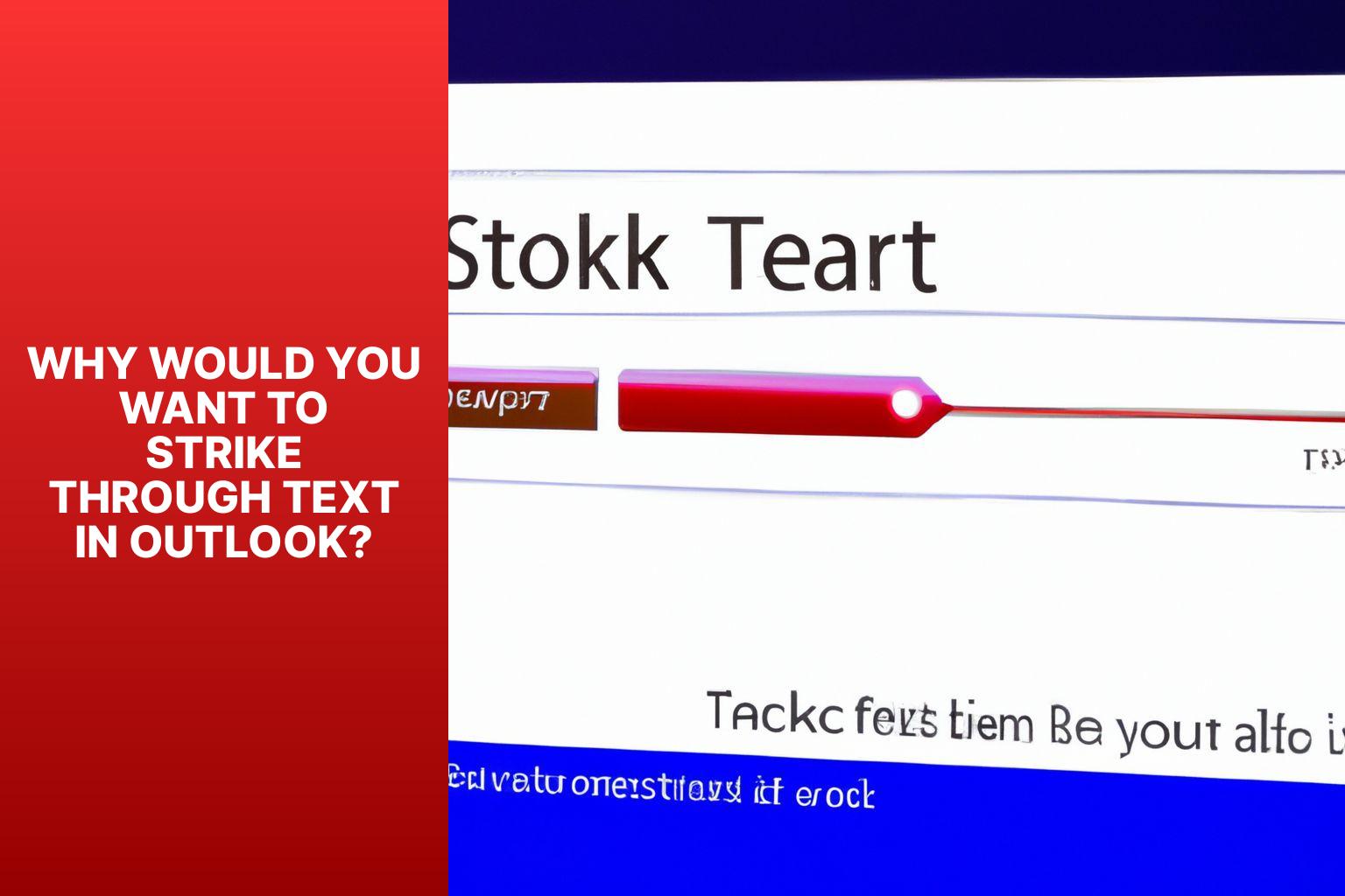 how do you strike through text in outlook email