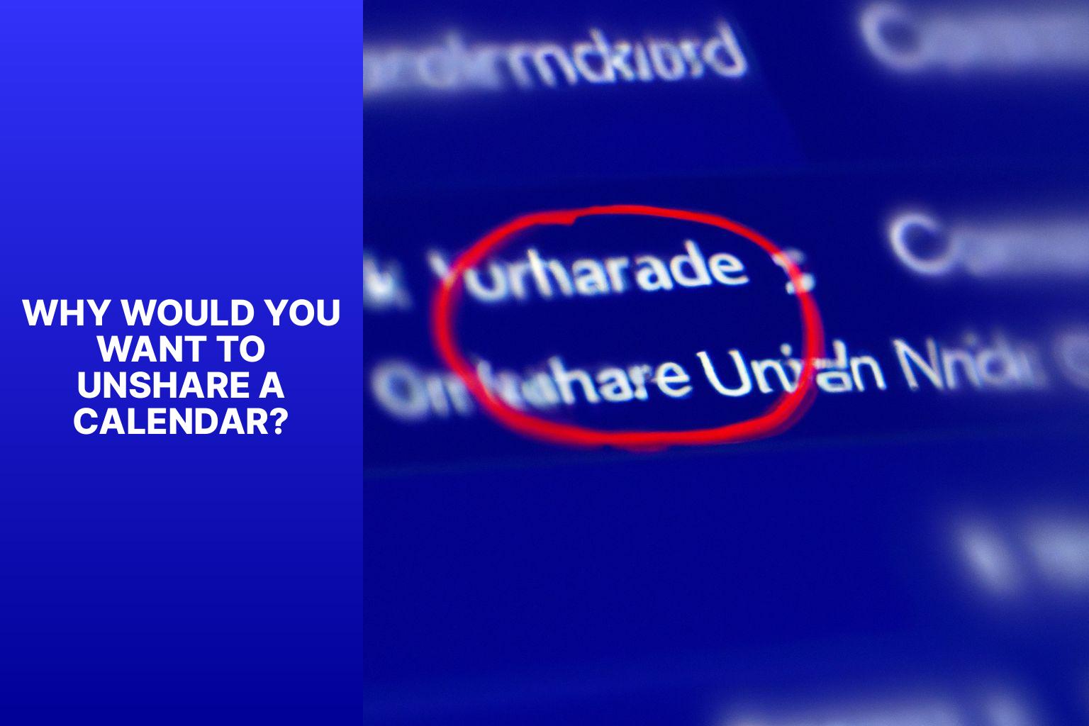 Why Would You Want to Unshare a Calendar? - how to unshare calendar in outlook 