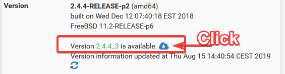 Update pfsense on the command line