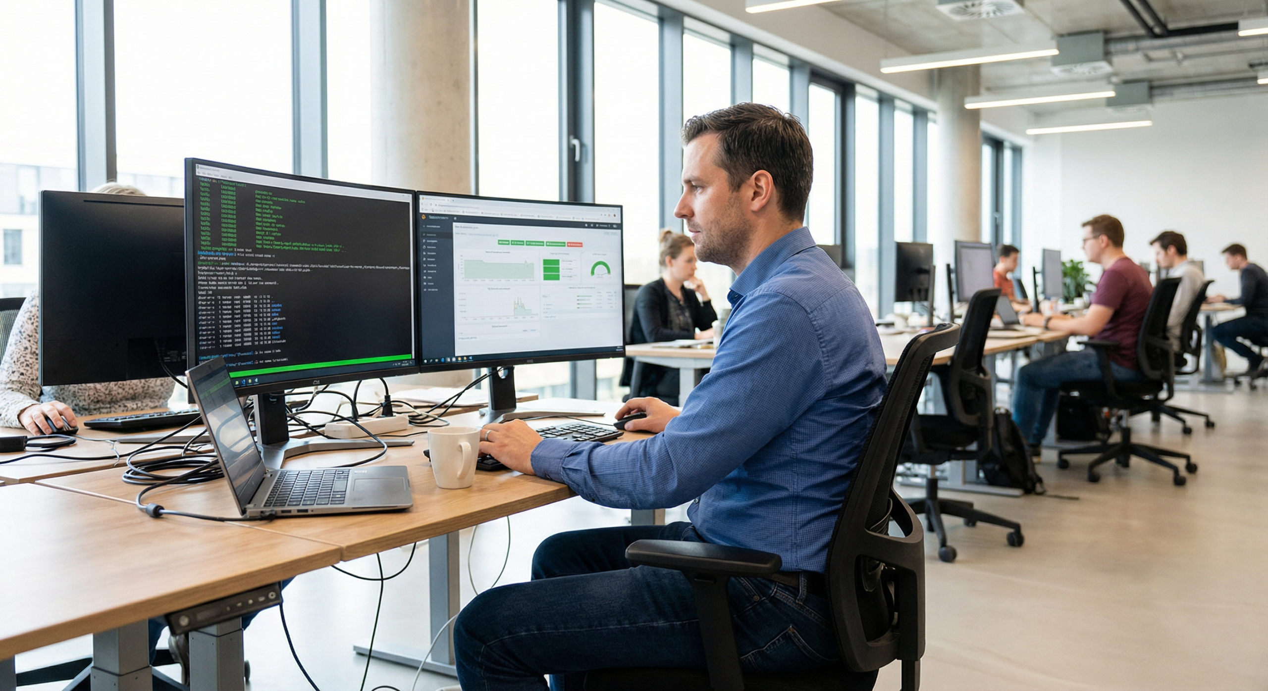 Ubuntu 24.04 LTS Server Setup: Complete Best Practices Guide (2026) 2 Ubuntu 24.04 LTS server setup - IT administrator configuring Linux server