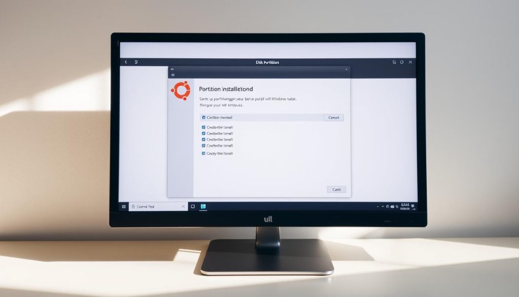 ubuntu installation partition setup